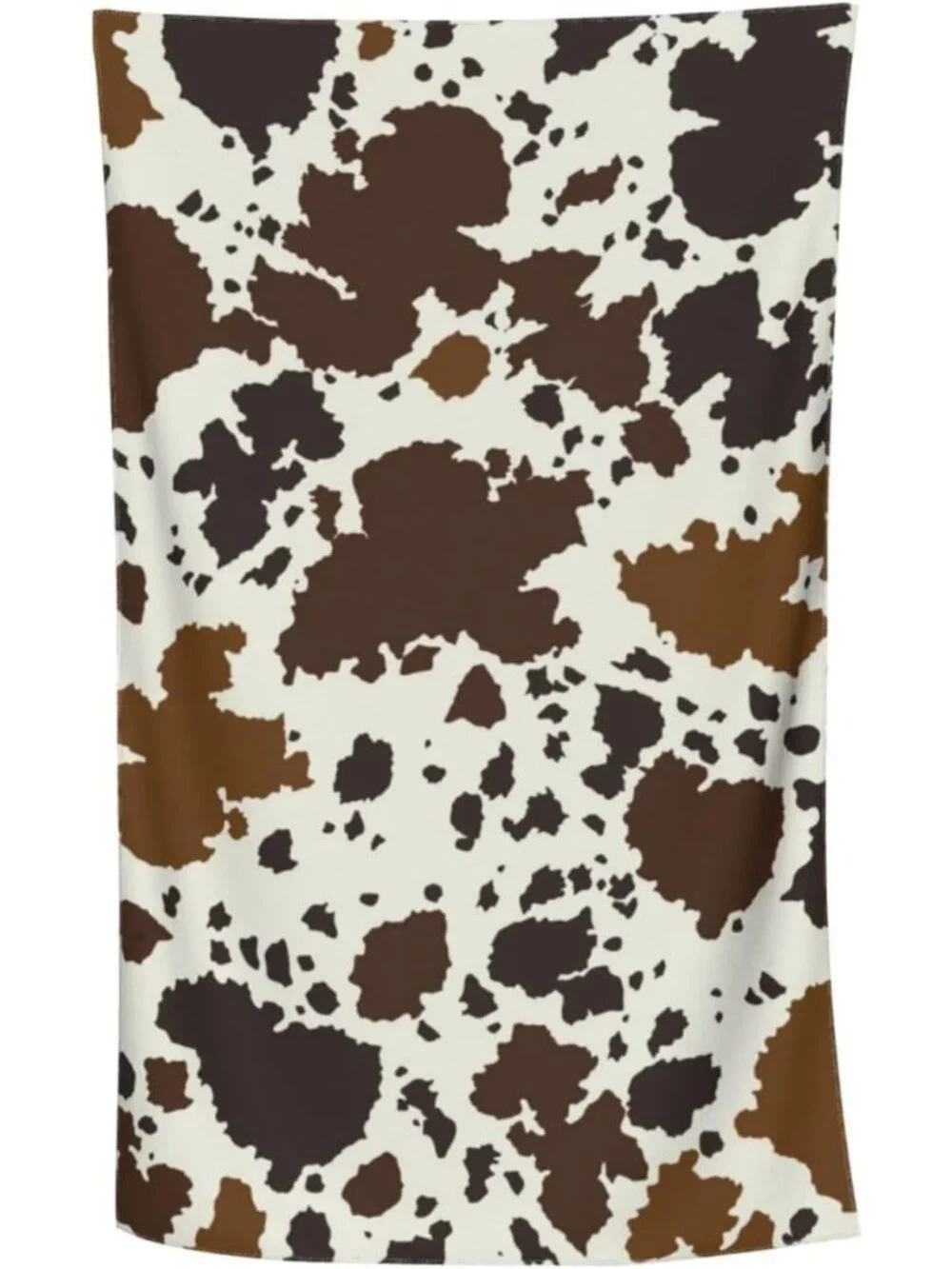 Cow Print Brown Animal Beach Towel Soft Absorbent Microfiber Quick Dry Large Bat